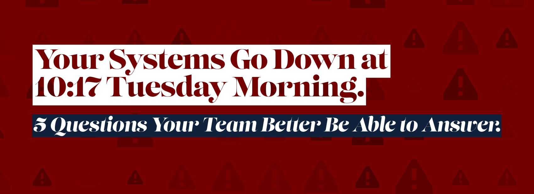 business continuity planning for small business